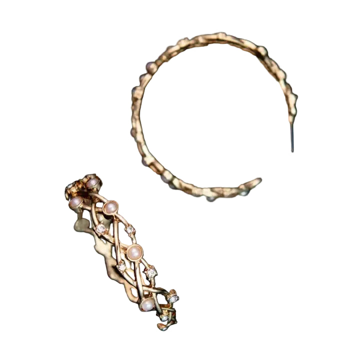 Woven Detail Hoop Earring