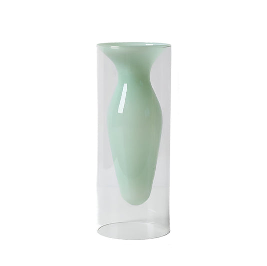 Glass Inset Vase - Melon