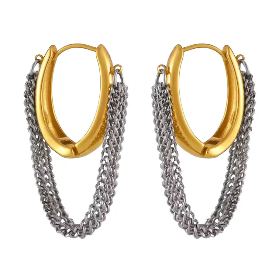Jackson Two Tone Hoop Earring