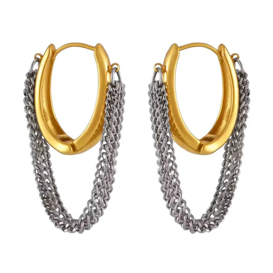 Jackson Two Tone Hoop Earring