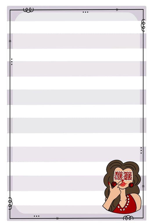 Wooo Pig Girlie Notepad