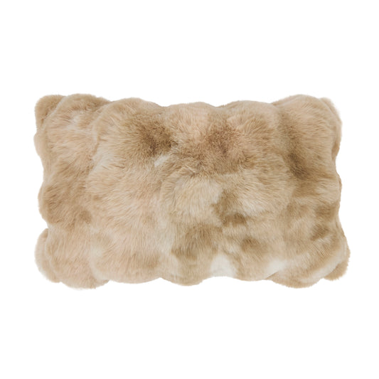 Textured Fur Pillow - 12x20/Cream