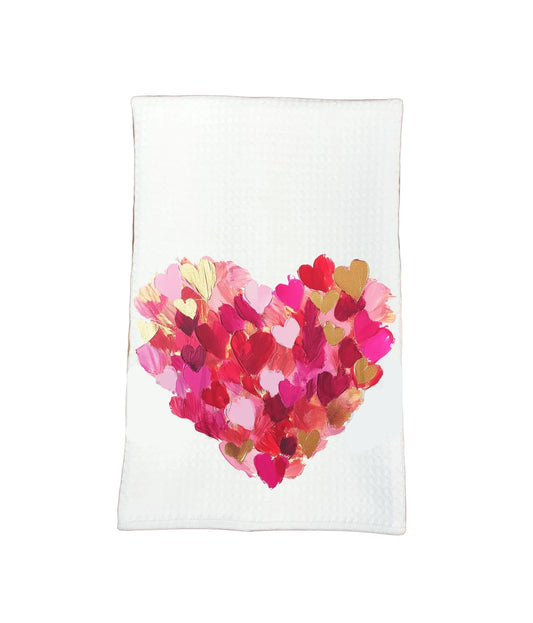 Tea Towel - Painted Hearts