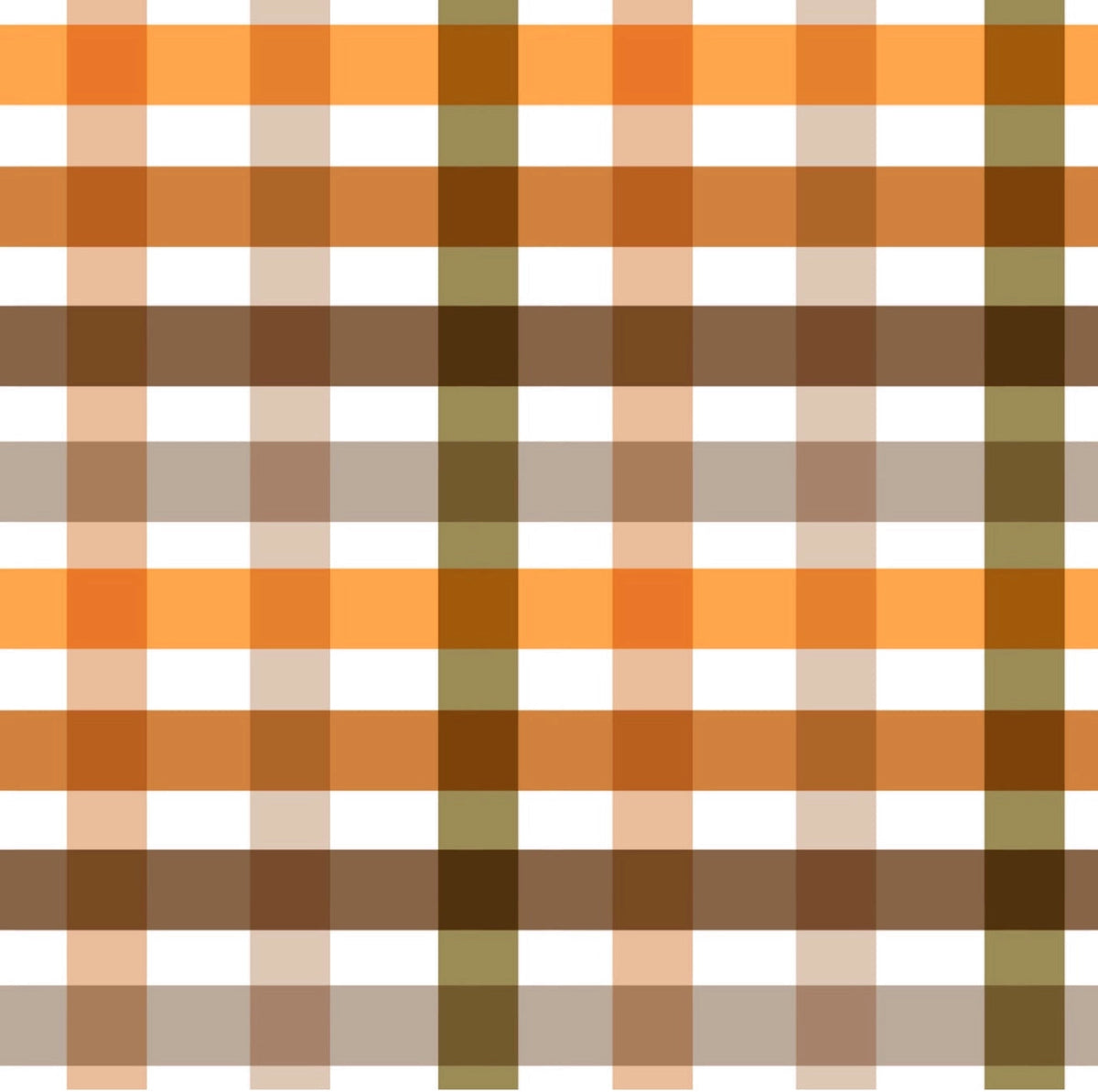 Cocktail Napkin - Autumn Gingham