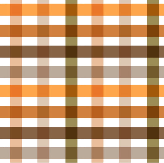 Cocktail Napkin - Autumn Gingham