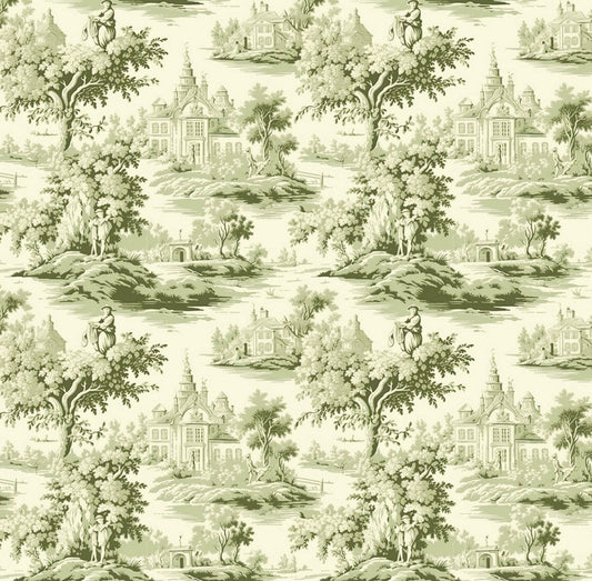 Cocktail Napkin - Green Toile