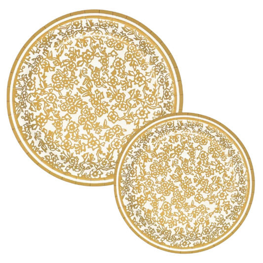 Paper Plate (Small) - Gold Chinoiserie