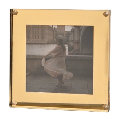 Acrylic/Gold Picture Frame - 4x4