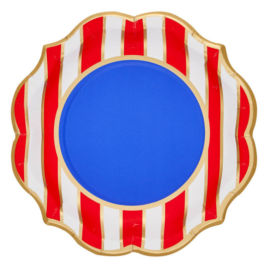 Paper Plate (Small) - Wavy Stripes