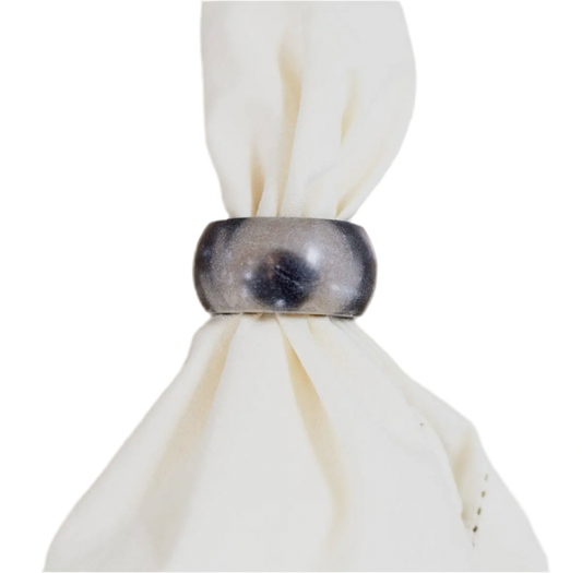 Napkin Ring - Gray Marble