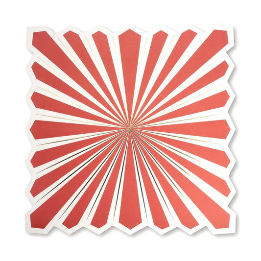 Paper Placemat - Red Starburst