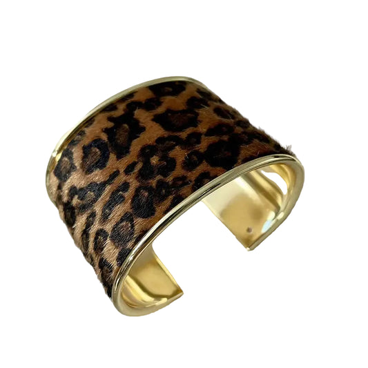 Dark Leopard Cuff Bracelet