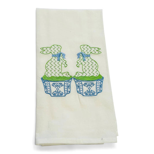 Tea Towel - Pair of Fishtail Bunnies