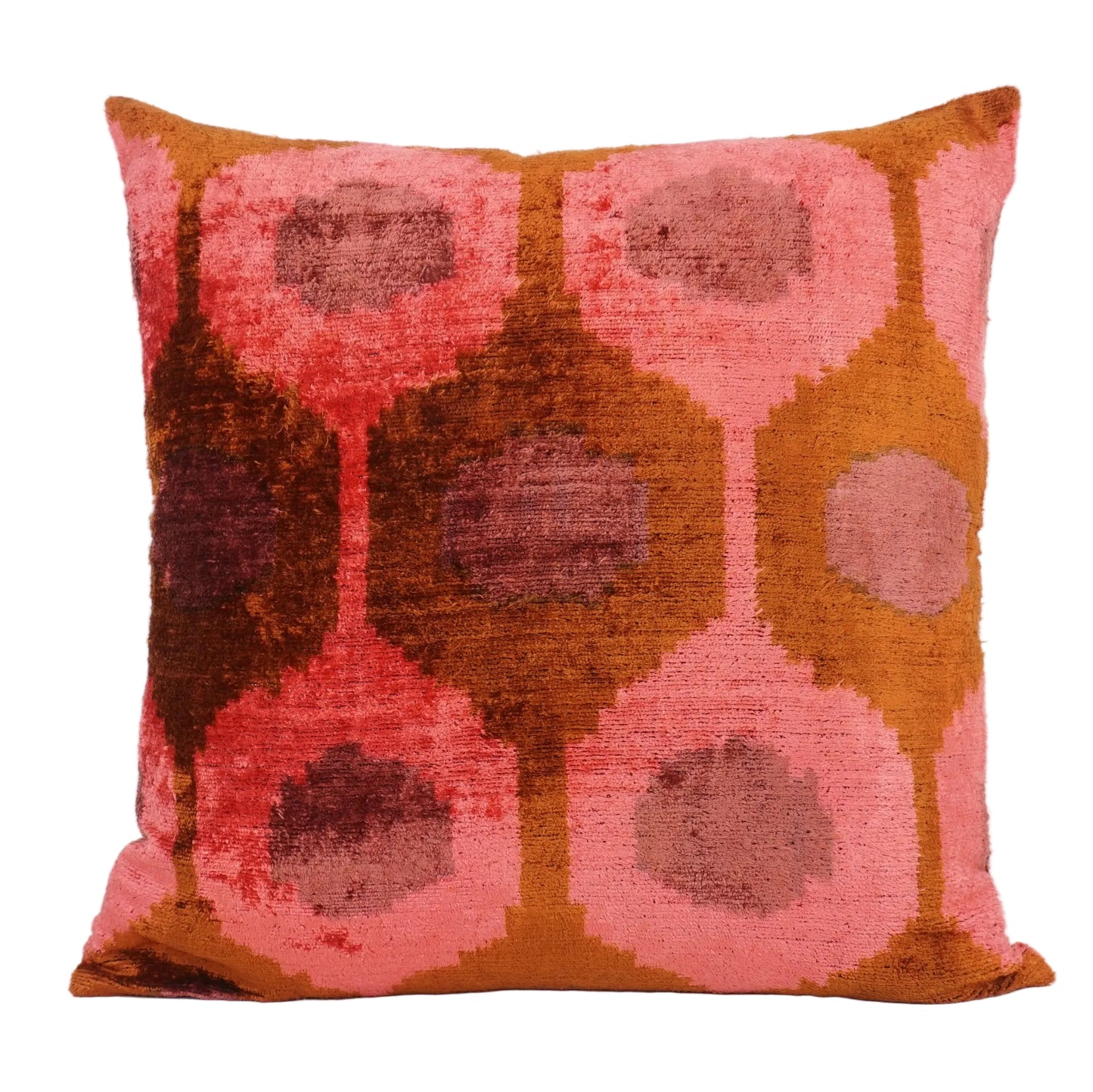 Ikat Bronze/Pink/Plum - 20x20