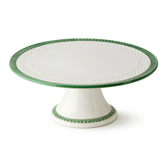 Rattan Embossed Footed Cake Stand