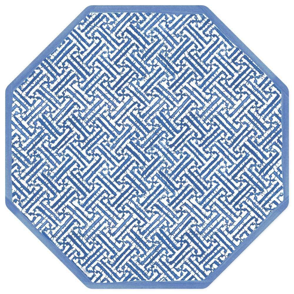 Reusable Placemat - Fretwork Blue