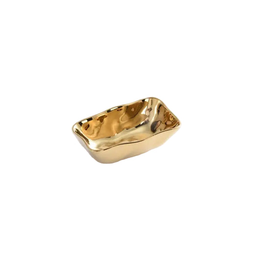 Gold Porcelain - Mini Rectangular Bowl