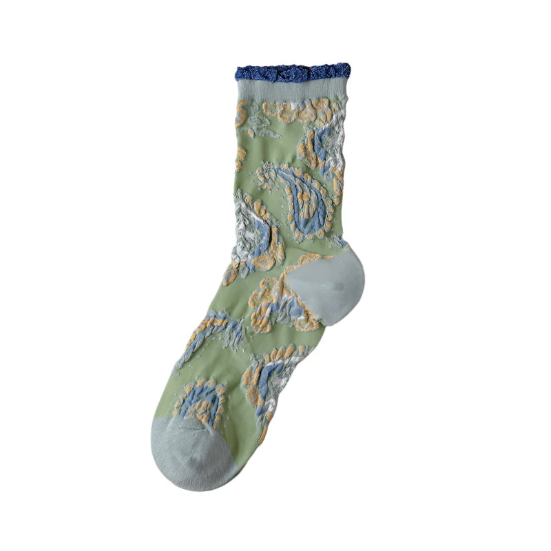 Socks - Embossed Paisley