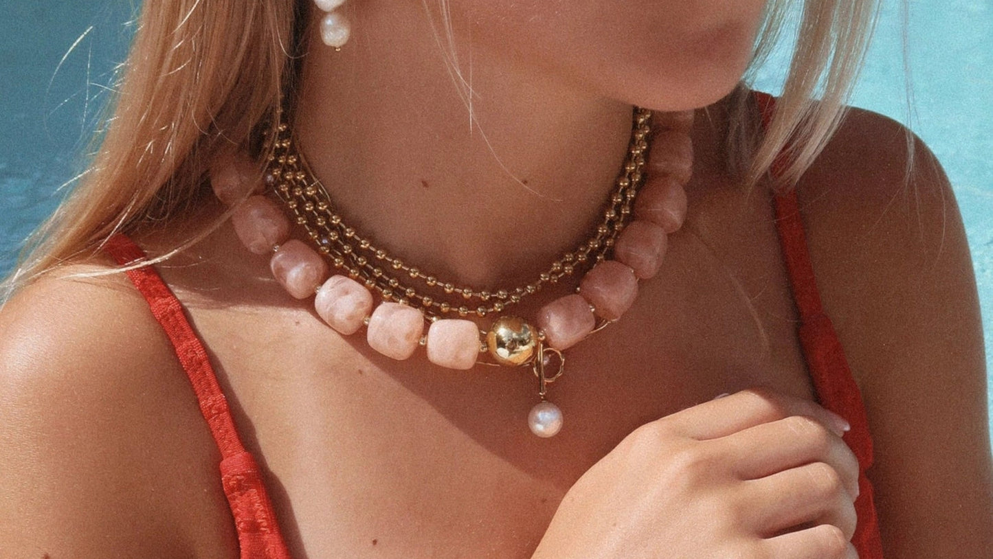 Blush Beaded Necklace