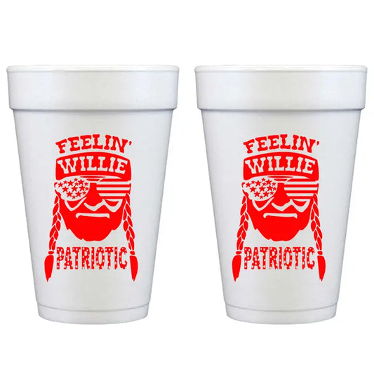 Feeling Willie Patriotic Foam Cups S/10