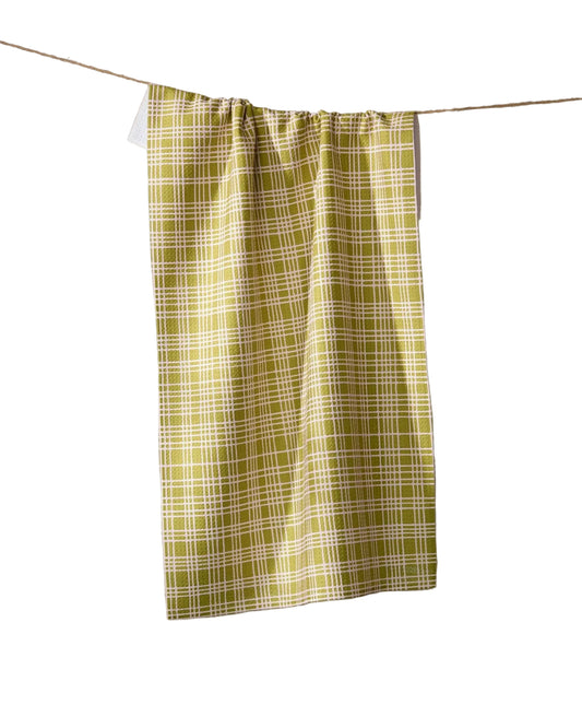 Tea Towel - Orchard Plaid Green