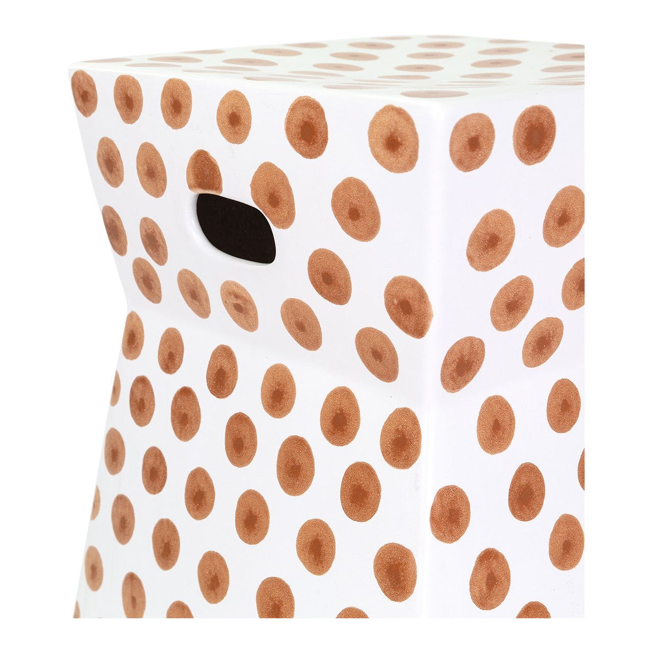 Ceramic Dot Stool - Orange