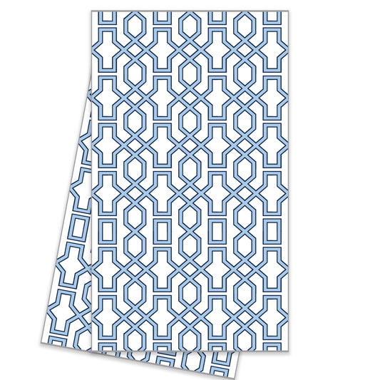 Tea Towel - Blue Trellis