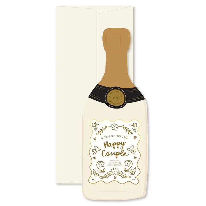 Card - Happy Couple Champagne Bottle