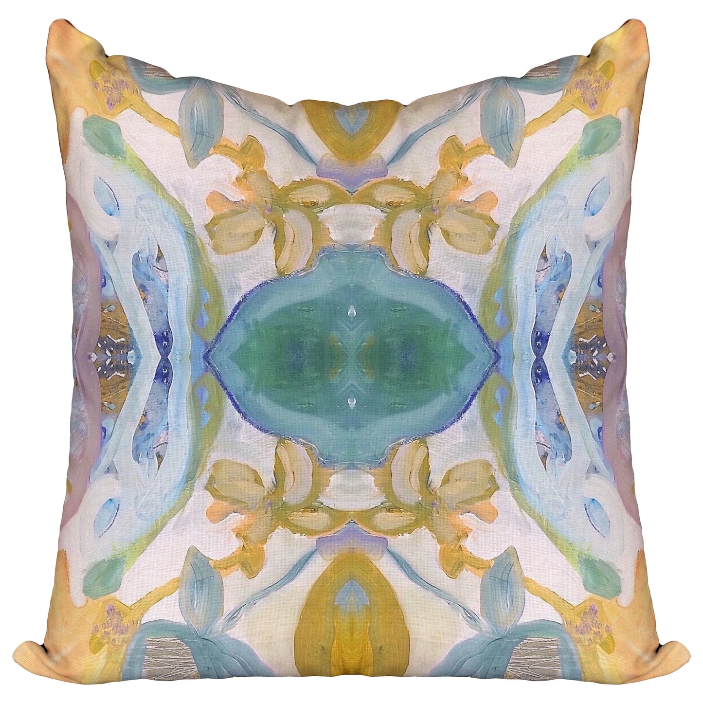Golden Orchid Pillow - 22x22