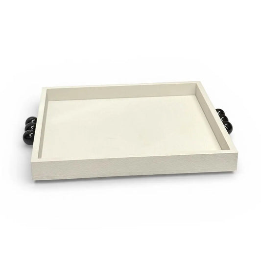 Cream/Black Textured Bauble Tray