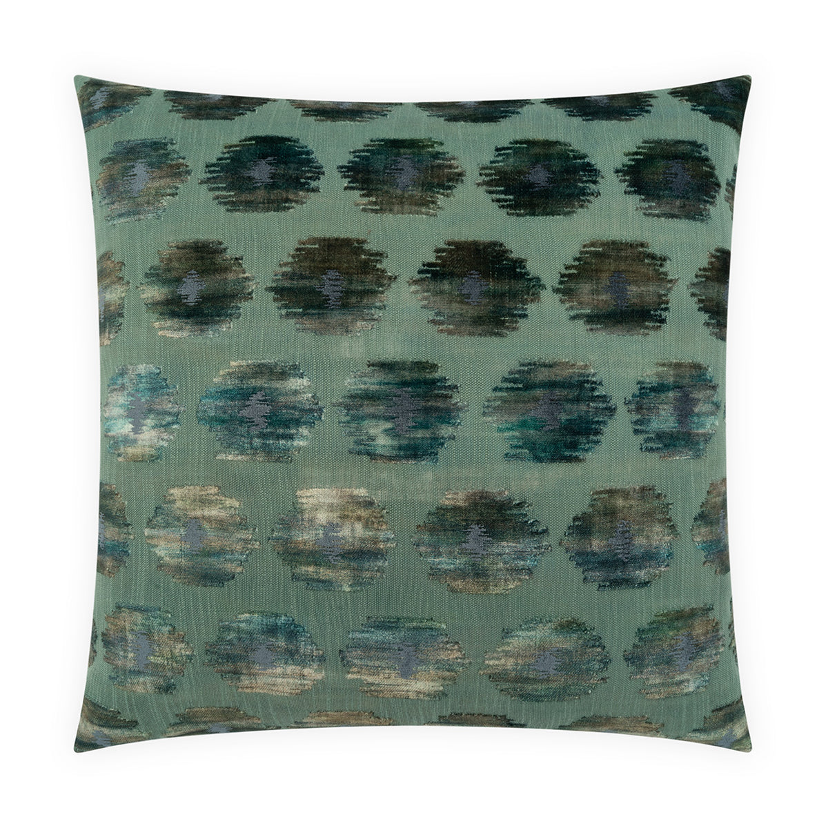Teal Dotted Pillow - 24x24