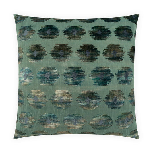 Teal Dotted Pillow - 24x24