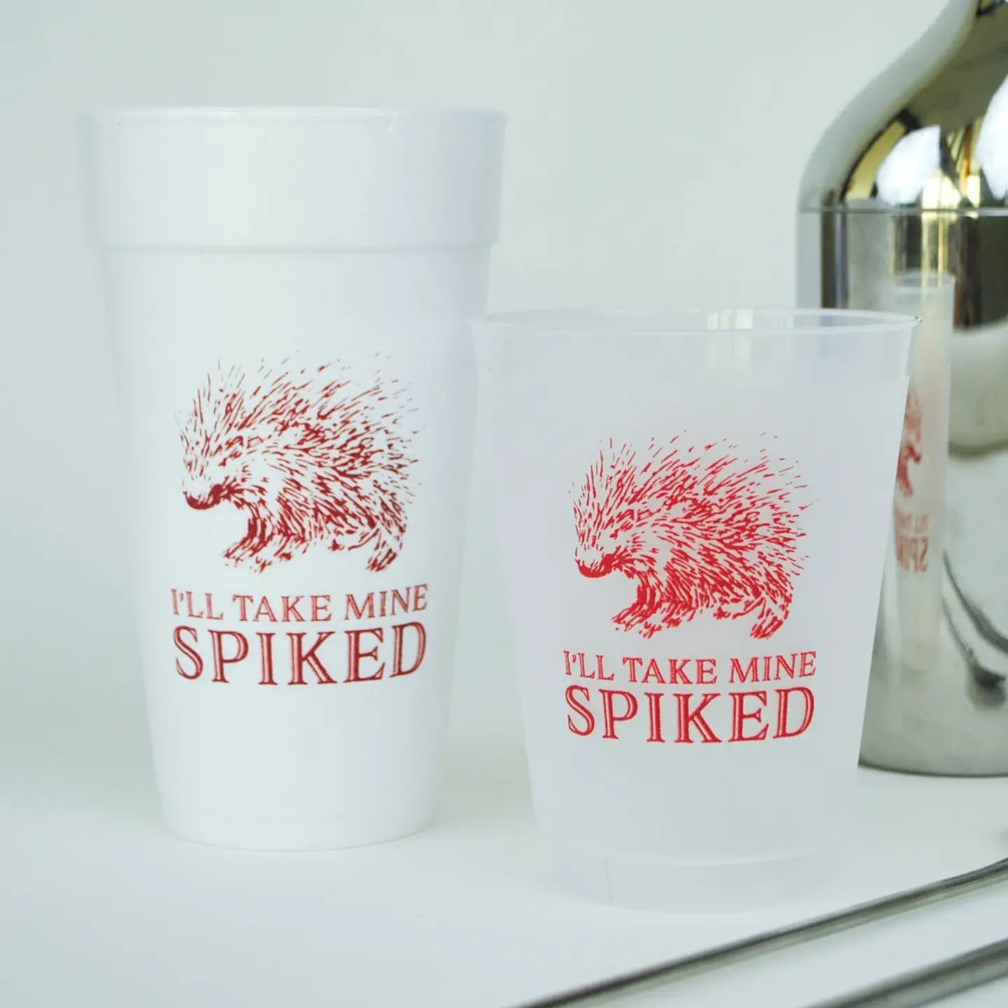 Spiked Foam Cups S/10