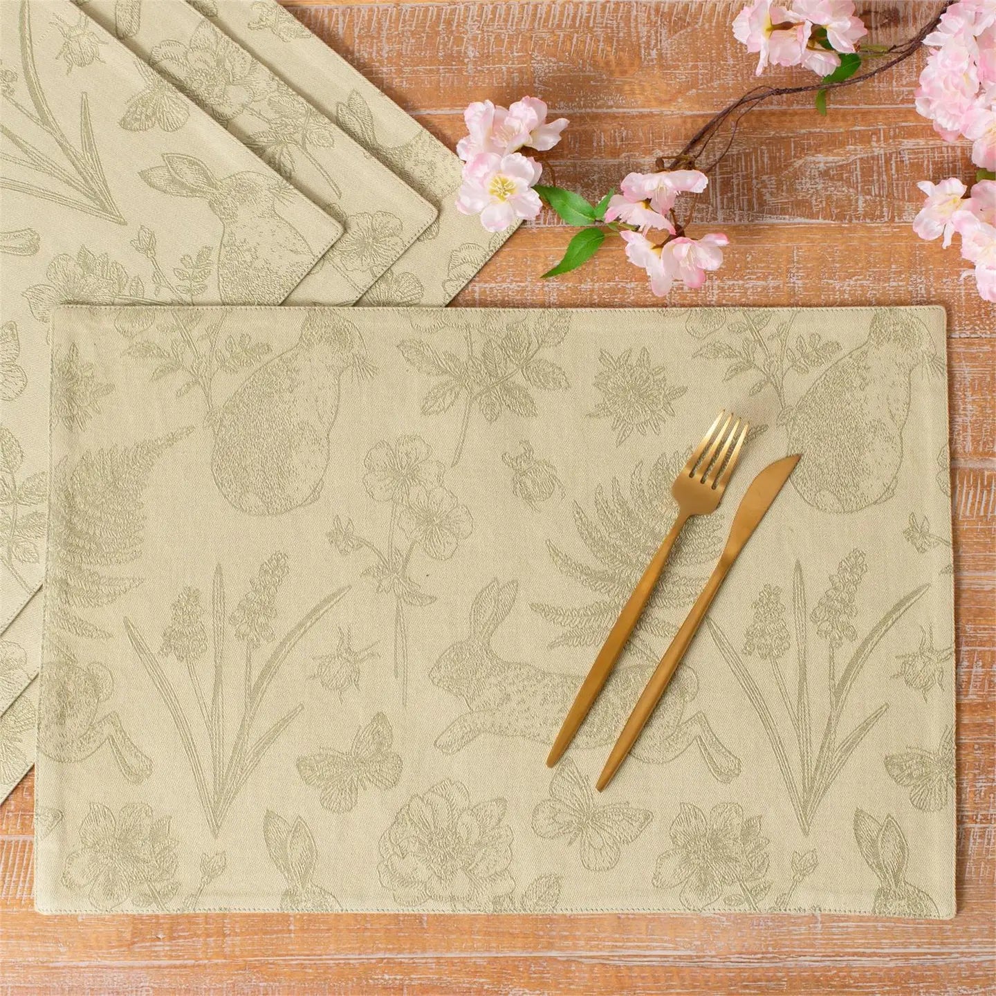 Cloth Placemat - Rabbit & Fern