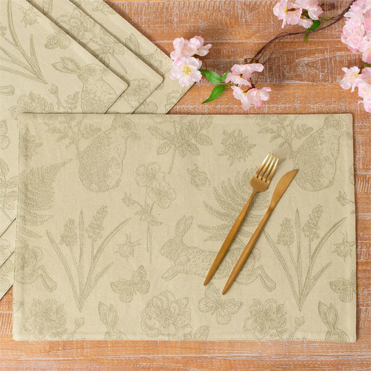 Cloth Placemat - Rabbit & Fern