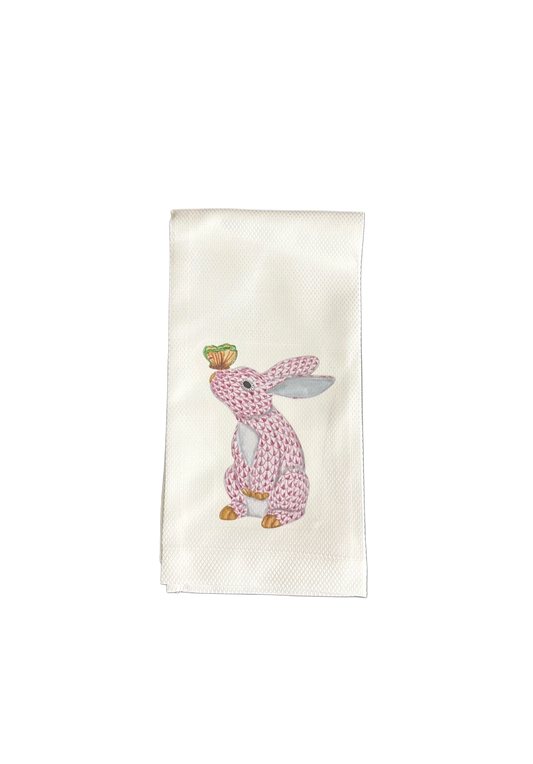 Tea Towel - Butterfly Bunny/Pink