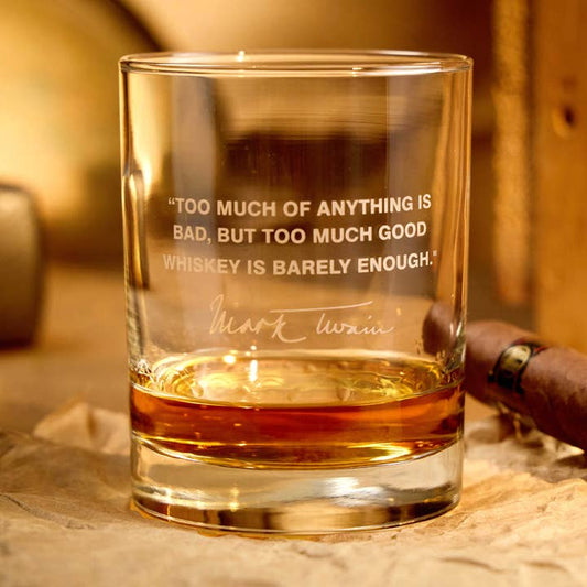 Mark Twain Whiskey Glass