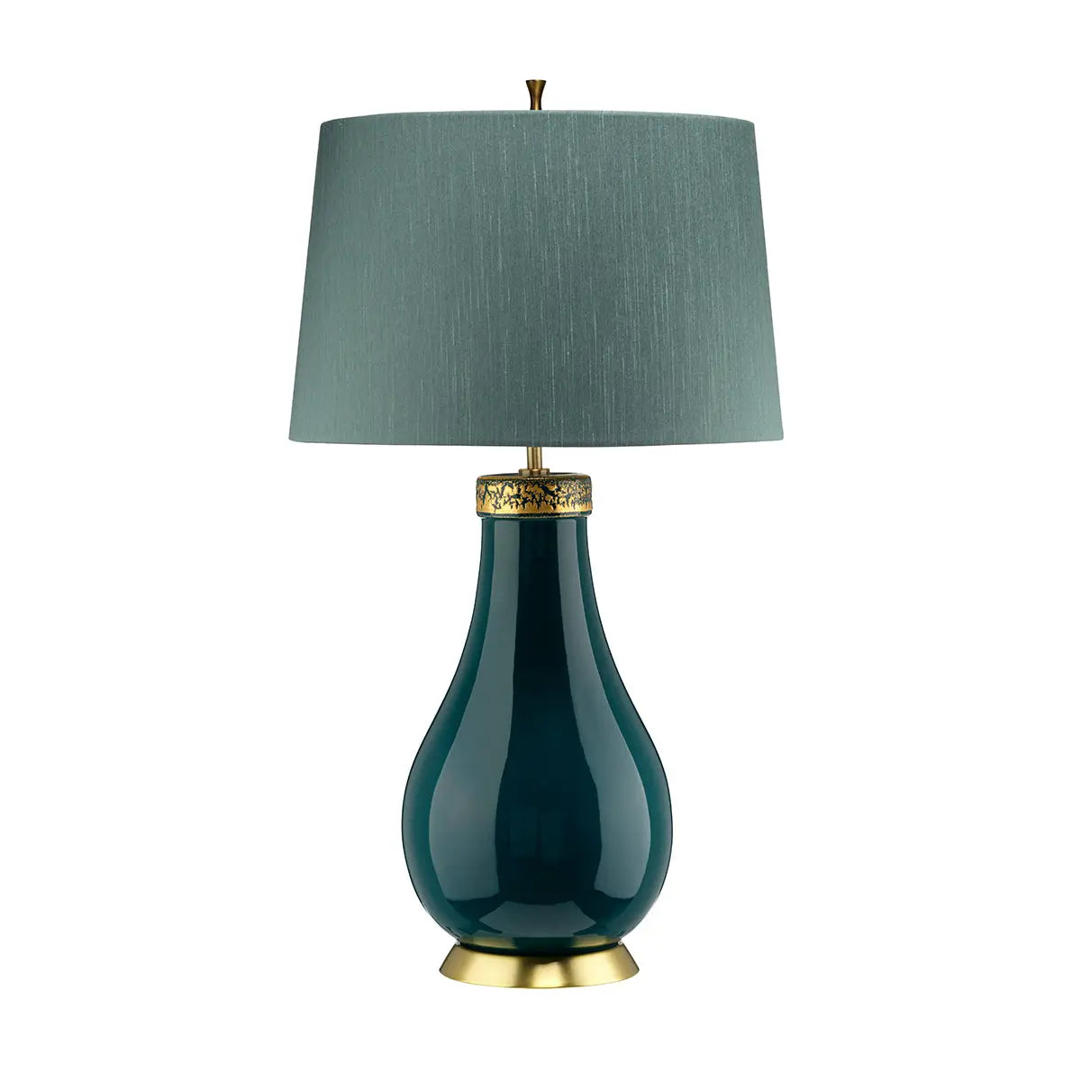 Bold Azure/Brass Lamp