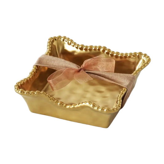 Gold Porcelain - Cocktail Napkin Holder