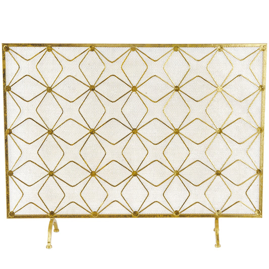 Gold Geo Fireplace Screen