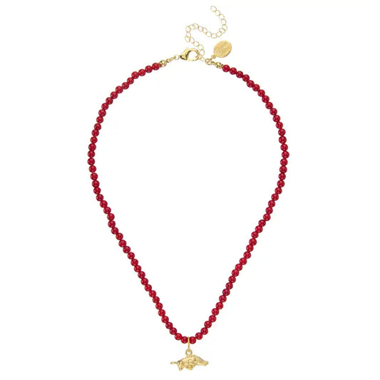 Mini Razorback Red Necklace