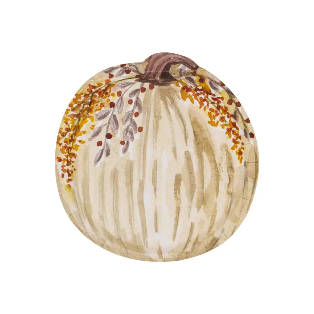 Paper Plate (Large) - Amber Harvest Pumpkin Assortment