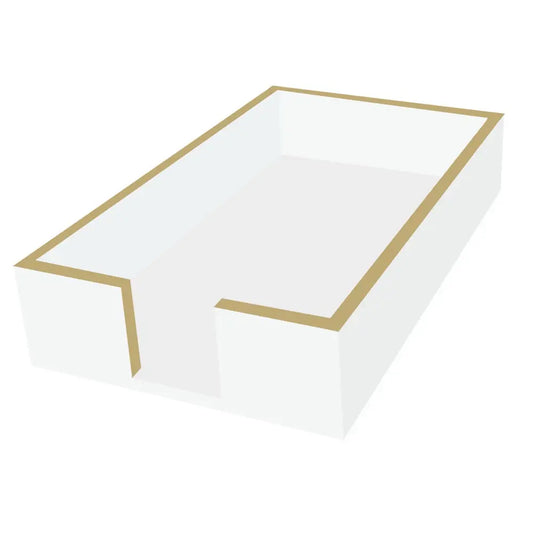 Guest Napkin Holder - White Lacquer