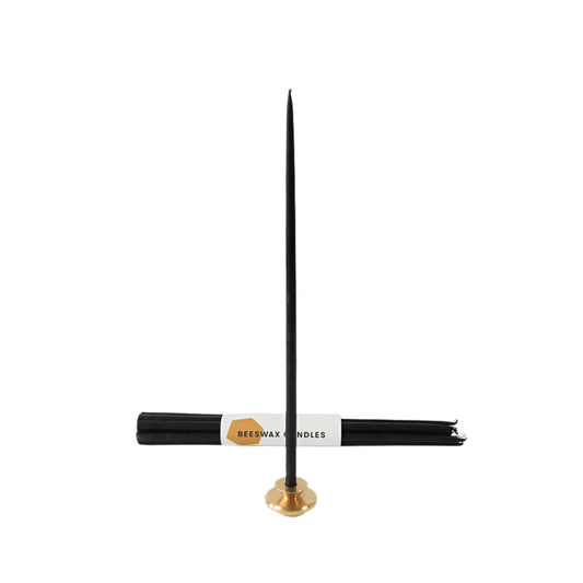 Thin Taper Candle S/7 - Black