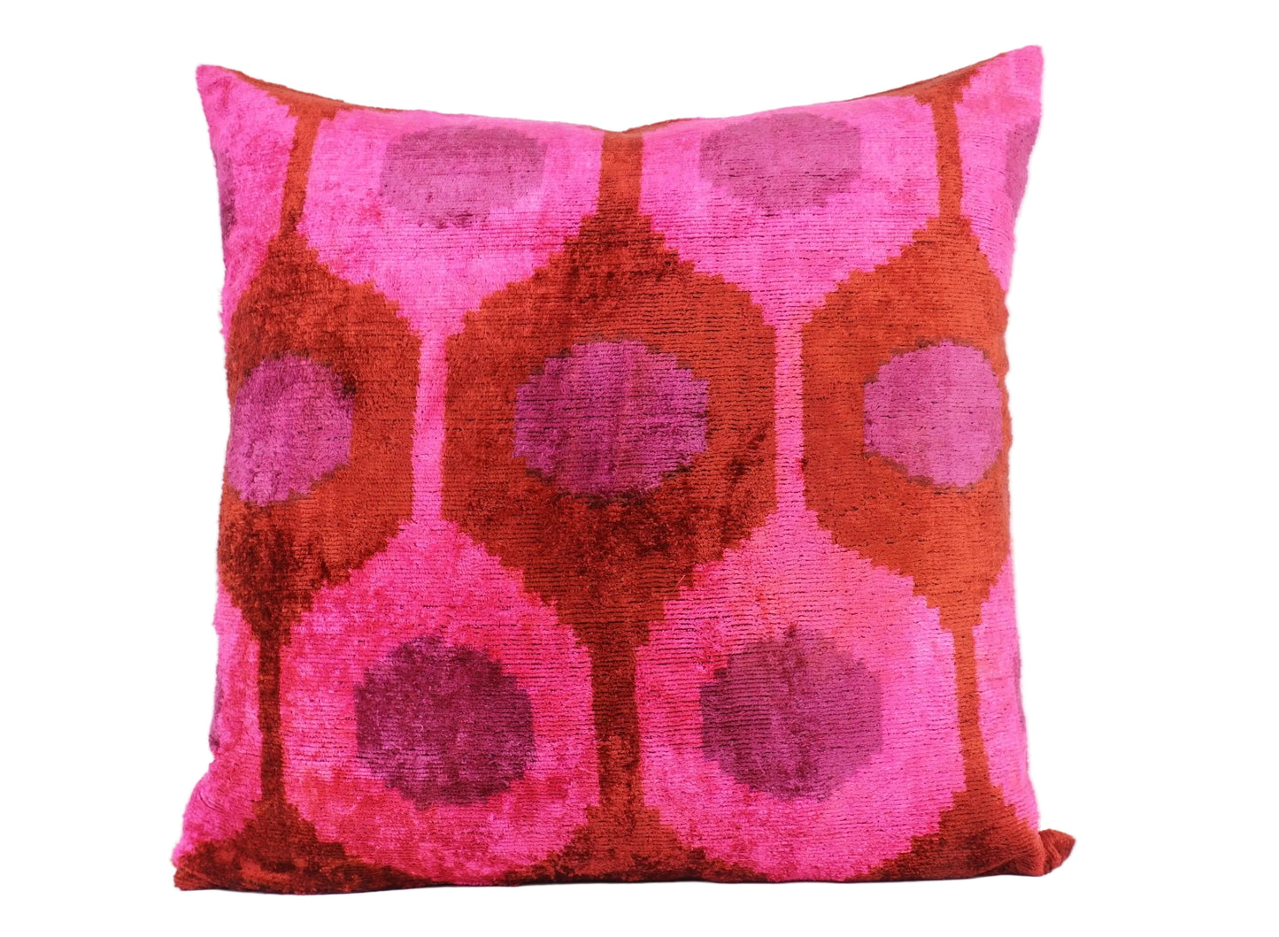 Ikat Pink/Red/Fuschia - 20x20