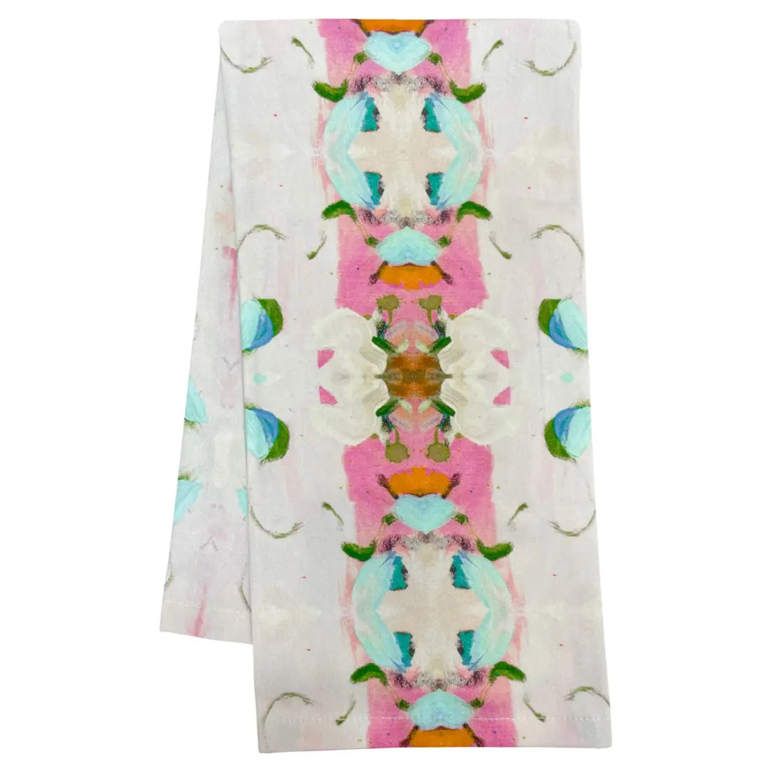 Tea Towel - Monet's Garden Pink