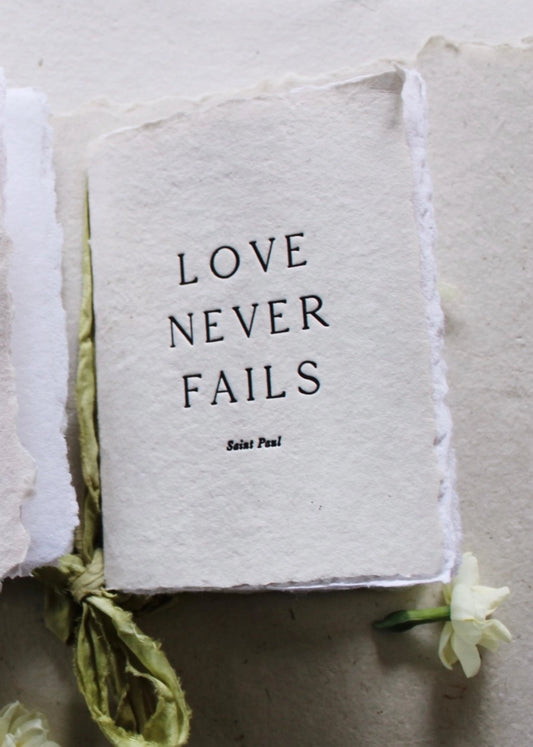 Handmade Notebook - Love Never Fails