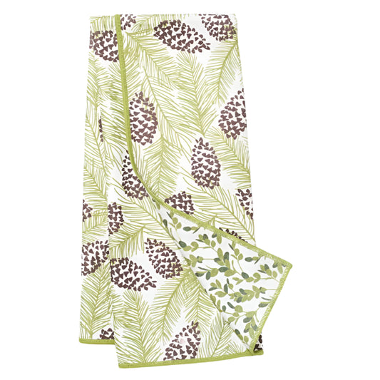 Double Sided Tea Towel - Greens