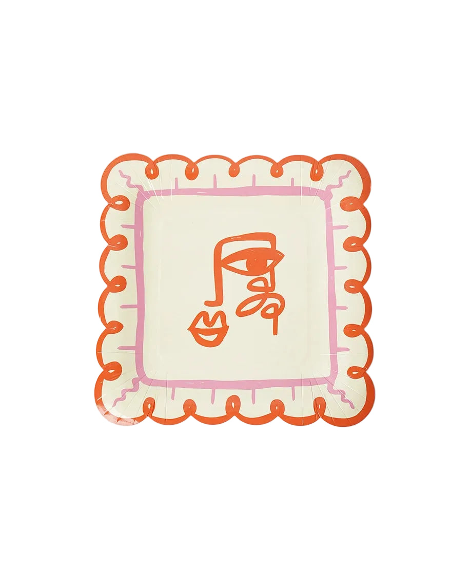 Paper Plate (Large) - Scalloped Faces