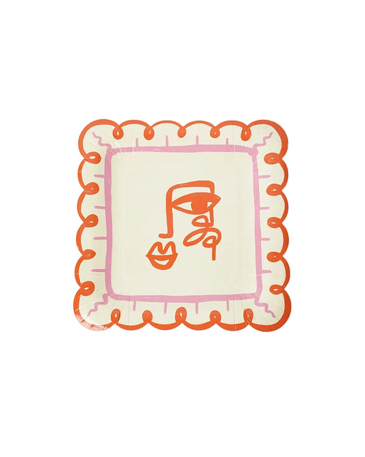 Paper Plate (Large) - Scalloped Faces